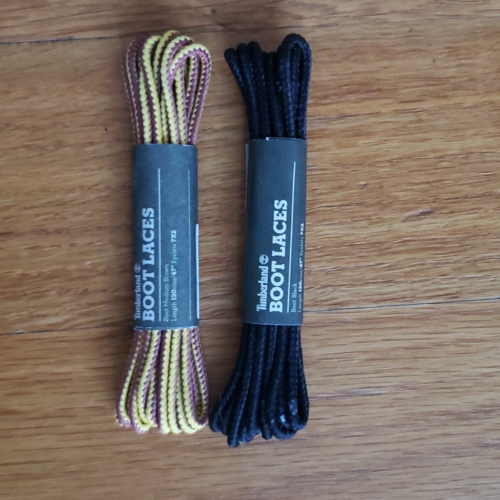 Timberland boot laces medium brown and black 47"